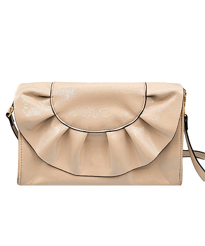 The Izzy Clutch in Beige