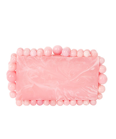 Acrylic Marble Clutch-Pink