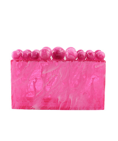 The Mable Clutch in Fuchsia