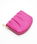 Leather Zipper Wallet-Fuchsia