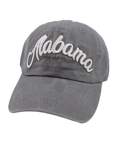 "Alabama" Embroidered Cap-Gray