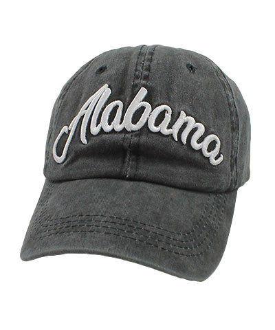 "Alabama" Embroidered Cap-Black