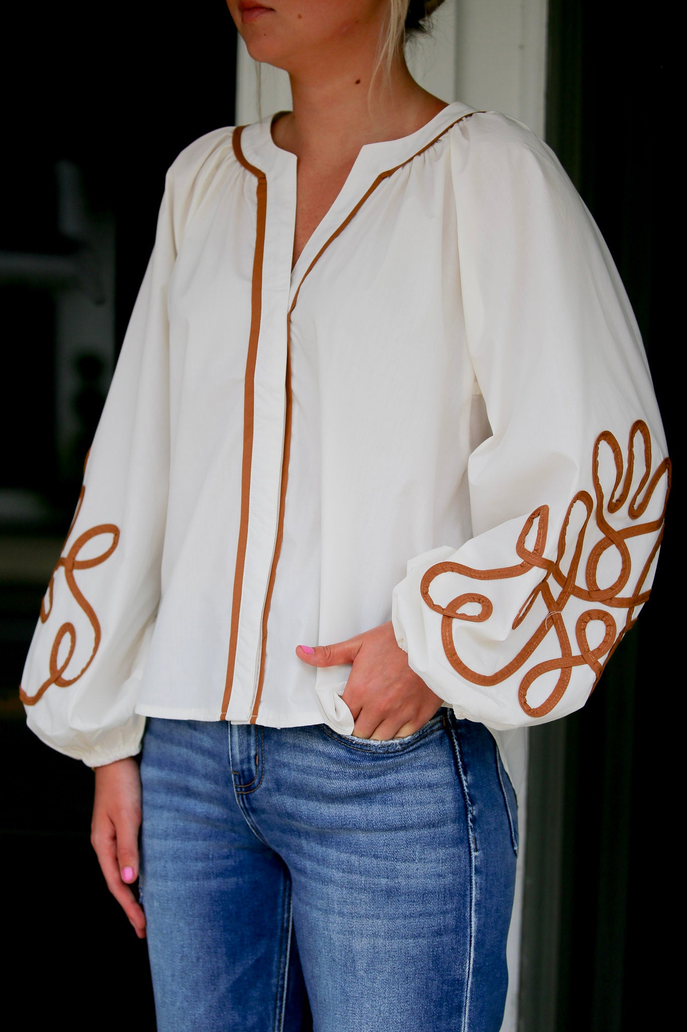 Caramel Script Tunic