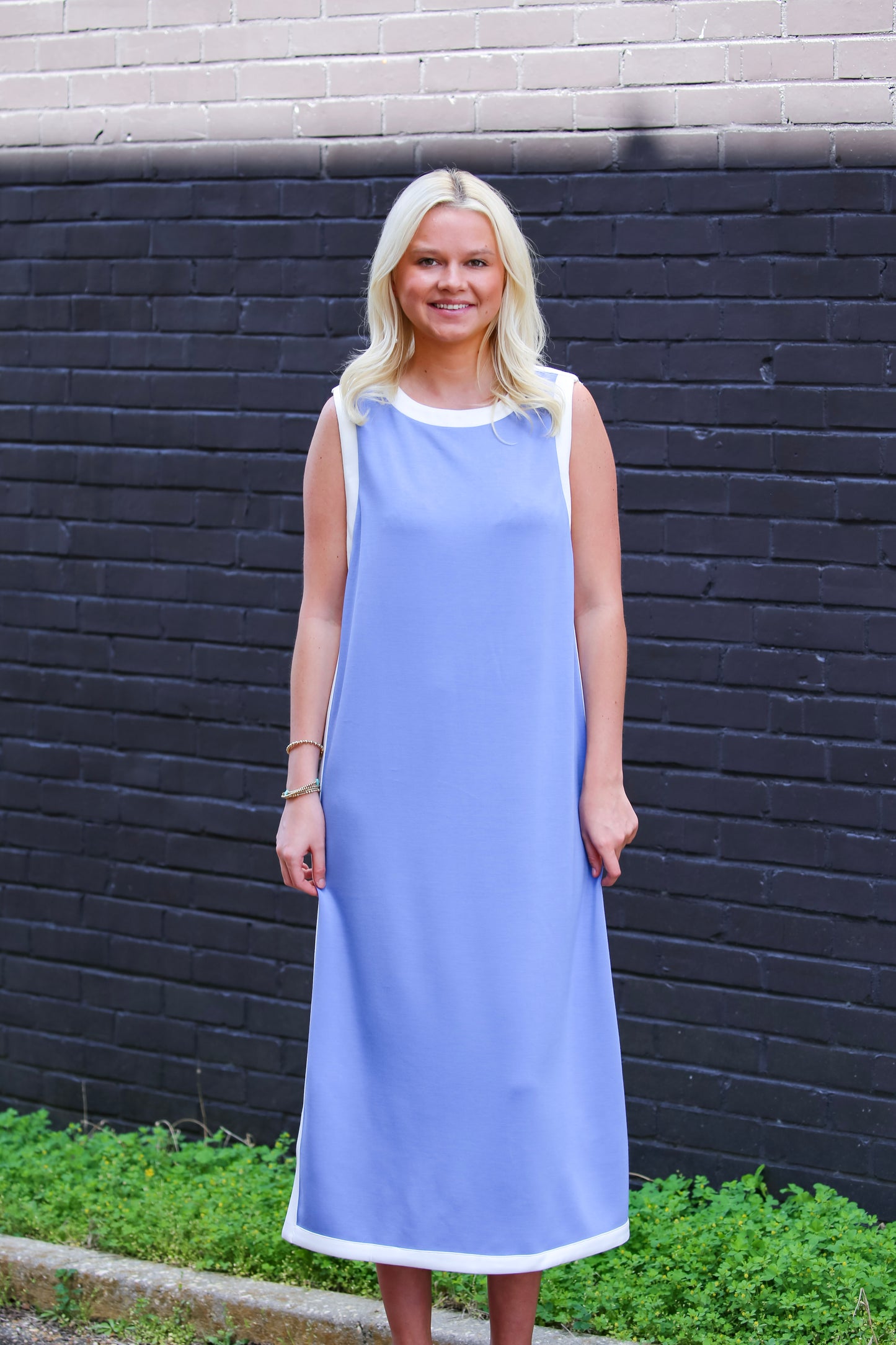 The Sunday Stroll Dress- Blue