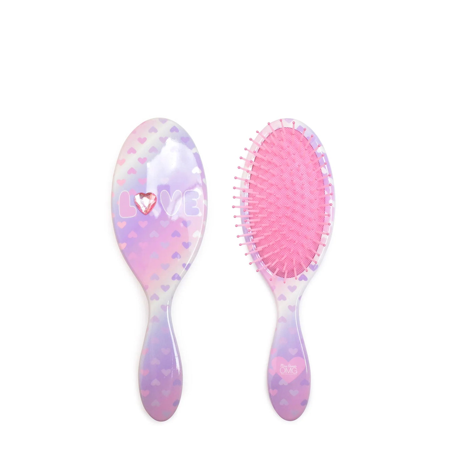Love Ombre Heart-Printed Hairbrush