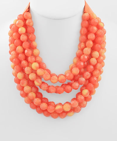The Robyn Necklace in Coral