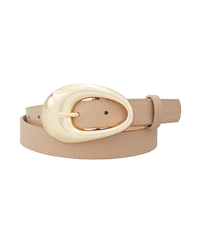 Teardrop Buckle Belt-Taupe