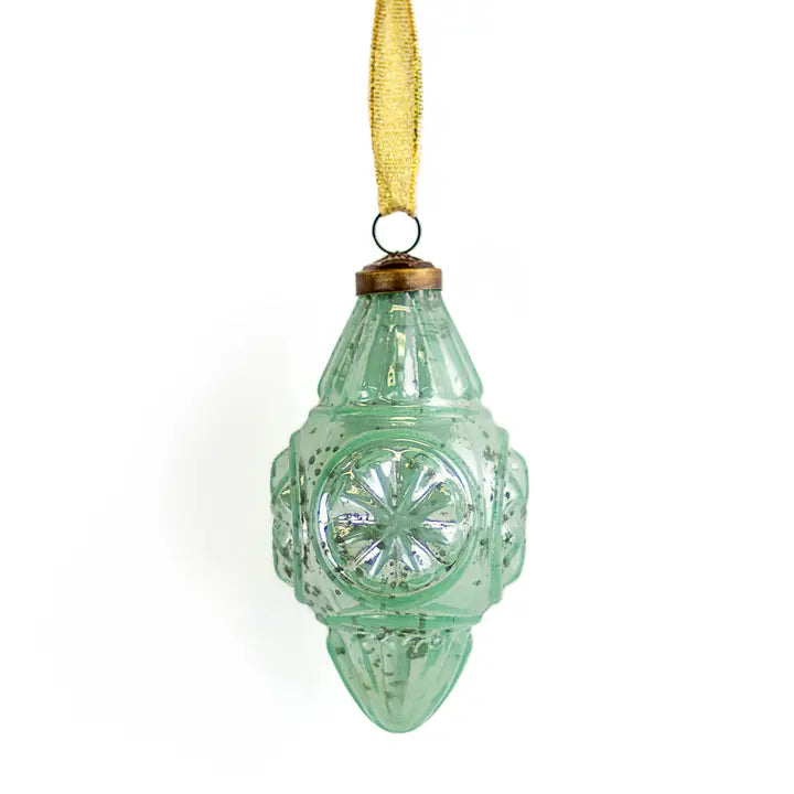 Faenza Glass Ornament Mint