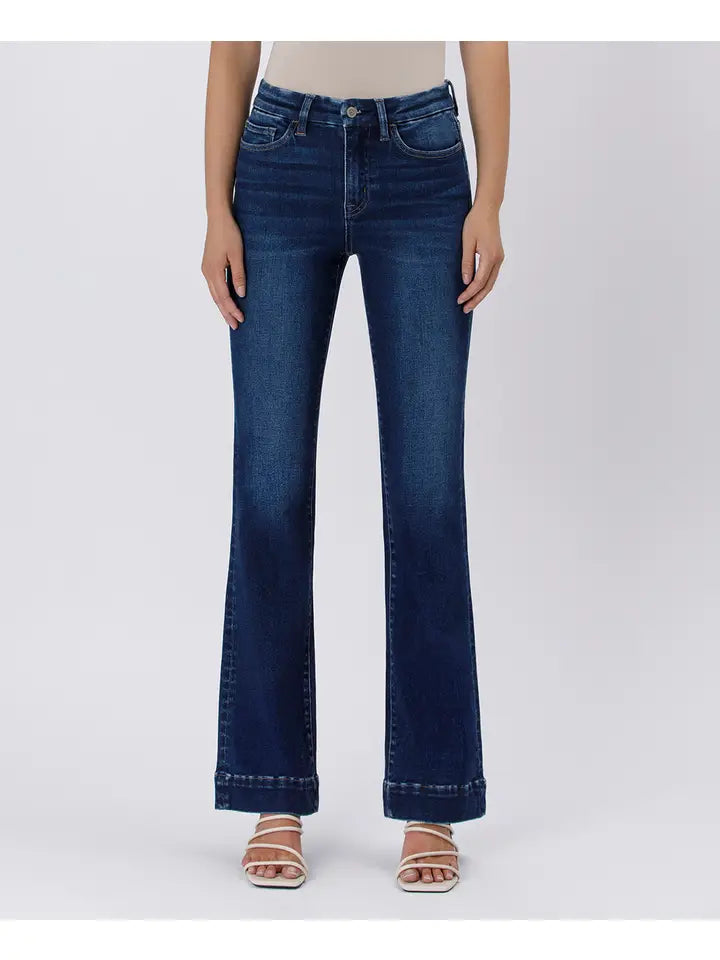 High Rise Trouser Hem Bootcut Jeans