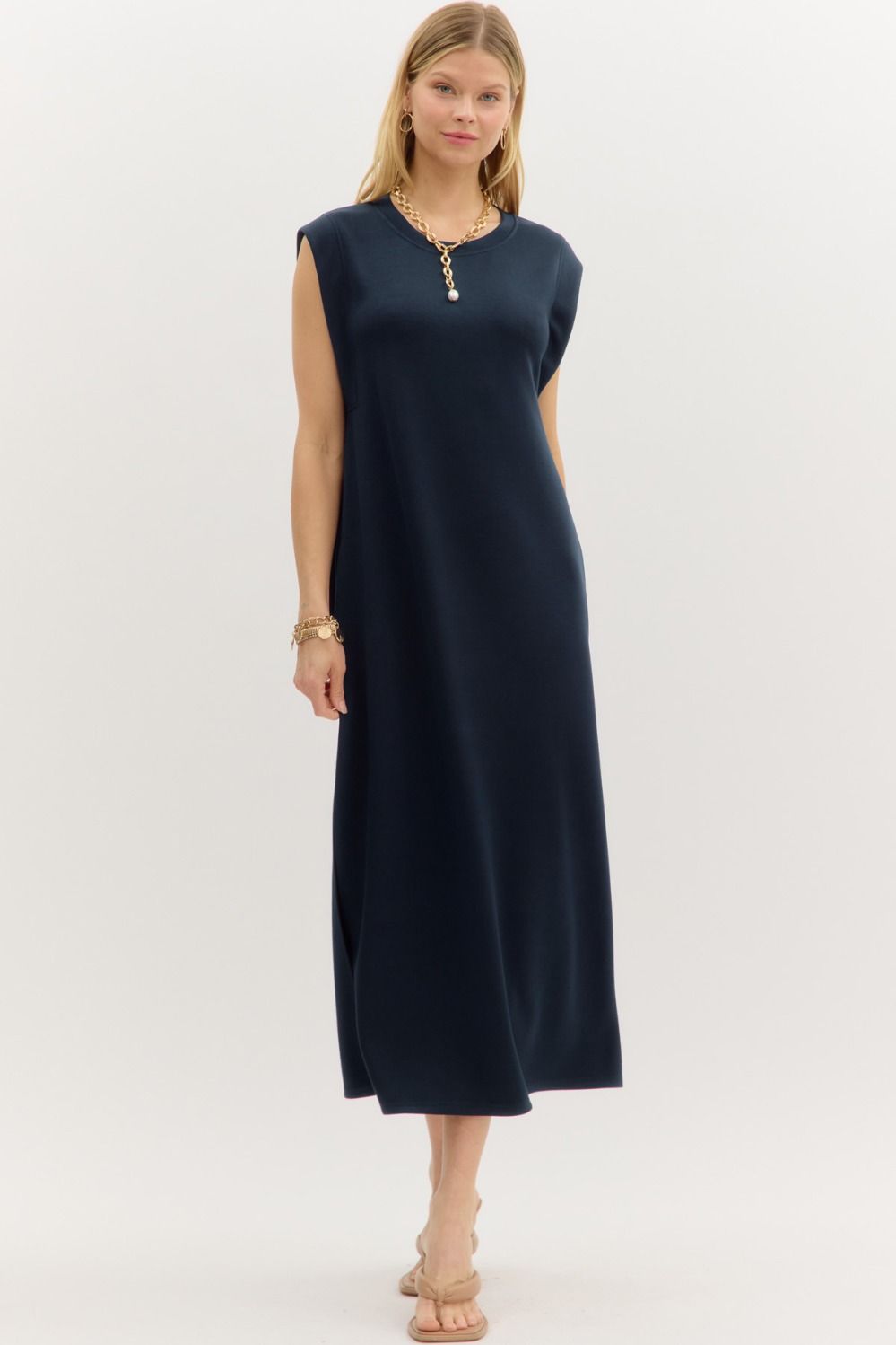 The Claystone Dress in Navy