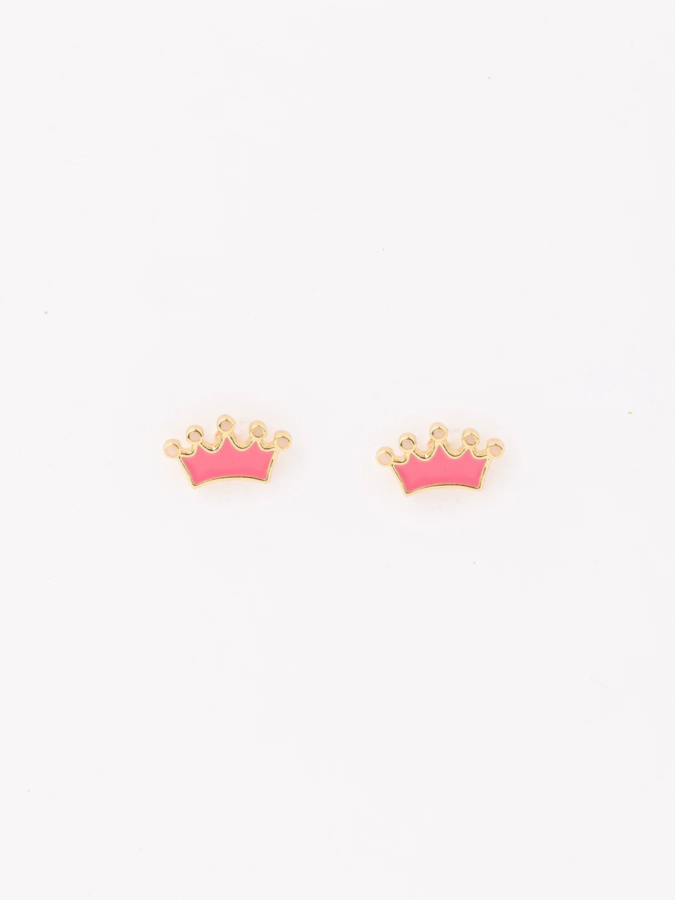 MM Girl Earrings-Pink Crown