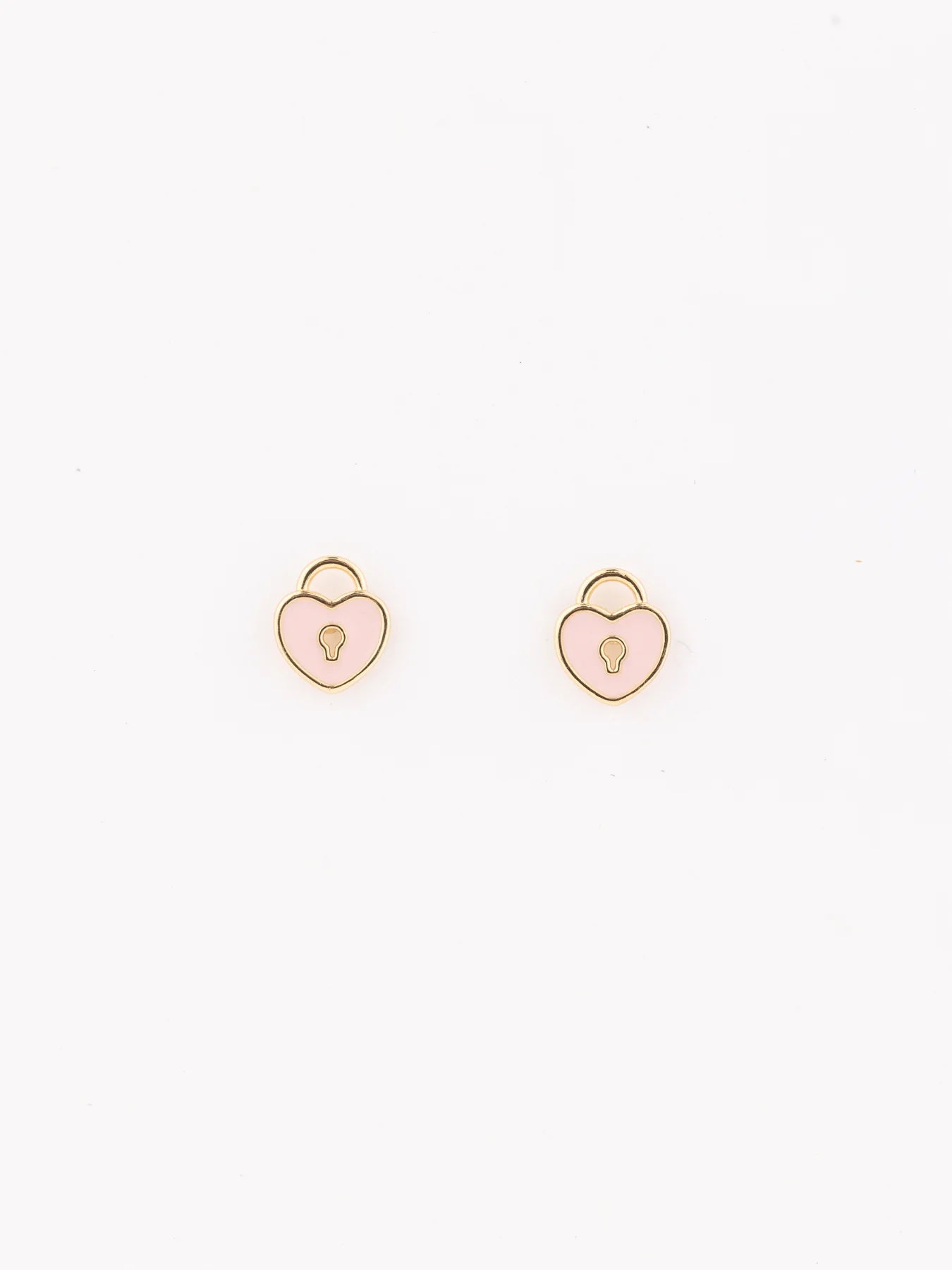 MM Girl Earrings-Pink Heart Lock