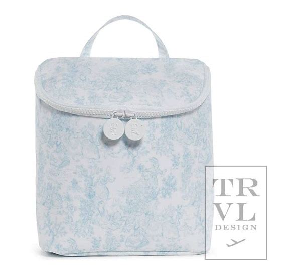 Blue Bunny Toile Take Away Lunch Bag