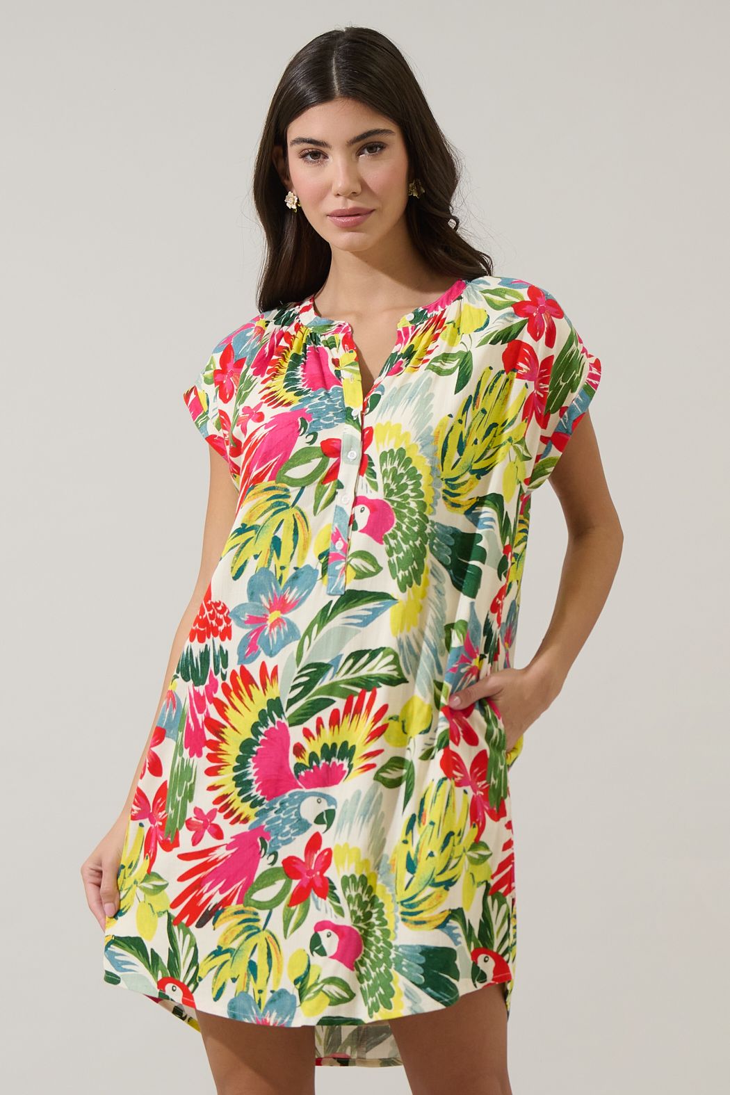 Wissa Tropical Jasla Shift Dress