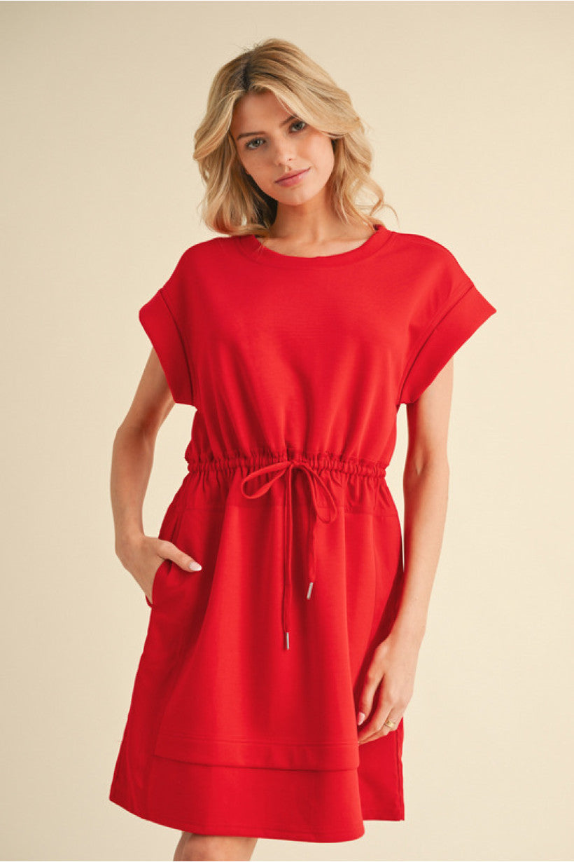 The Alex Jersey Dress in Red