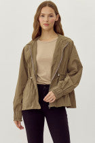 The Allie Windbreaker in Khaki