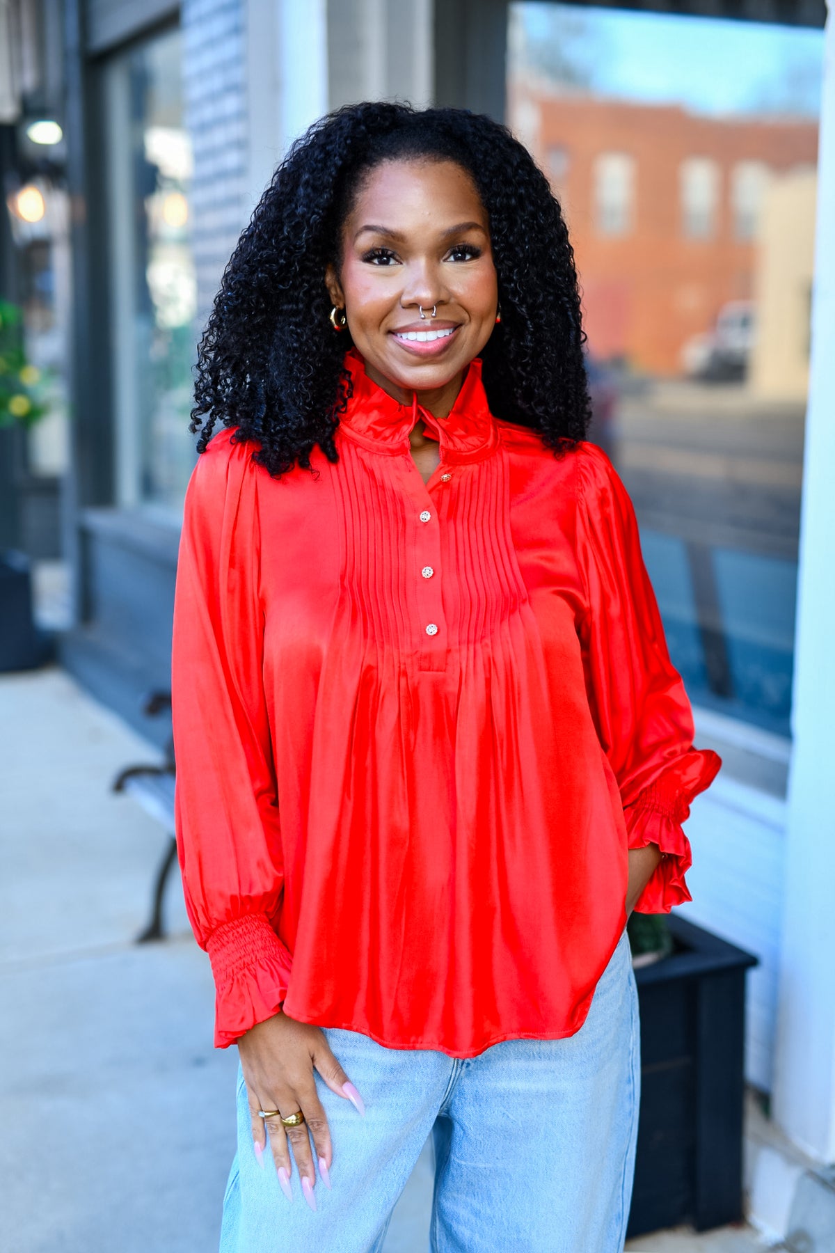 The First Impression Top in Red
