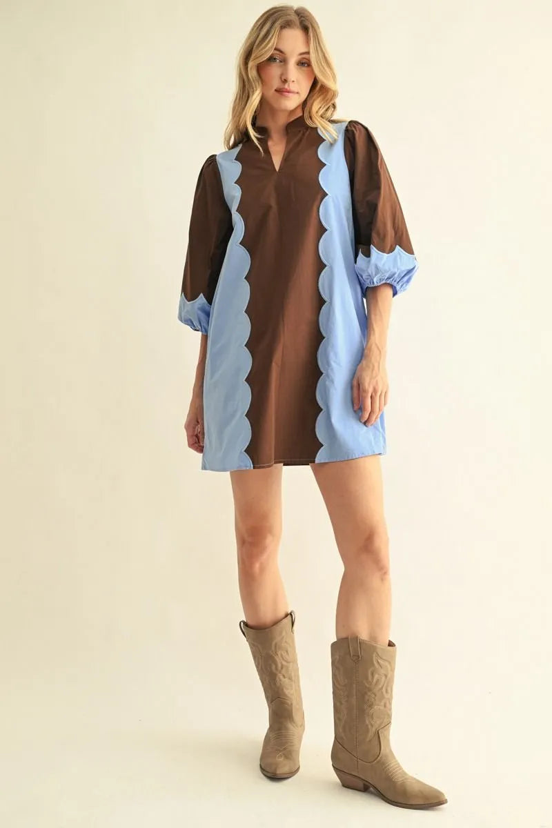 The Caroline Dress in Brown