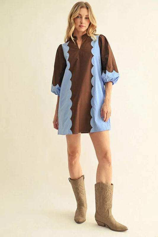 The Caroline Dress in Brown