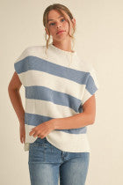 The Leah Knit Top in Denim