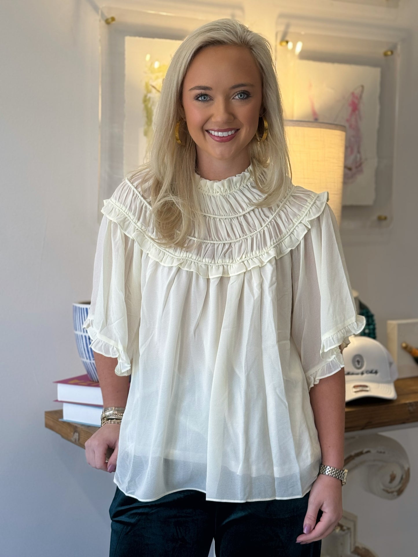 The Maya Blouse in Cream