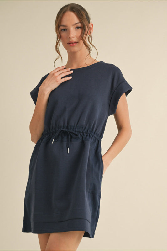 The Alex Jersey Dress in Navy