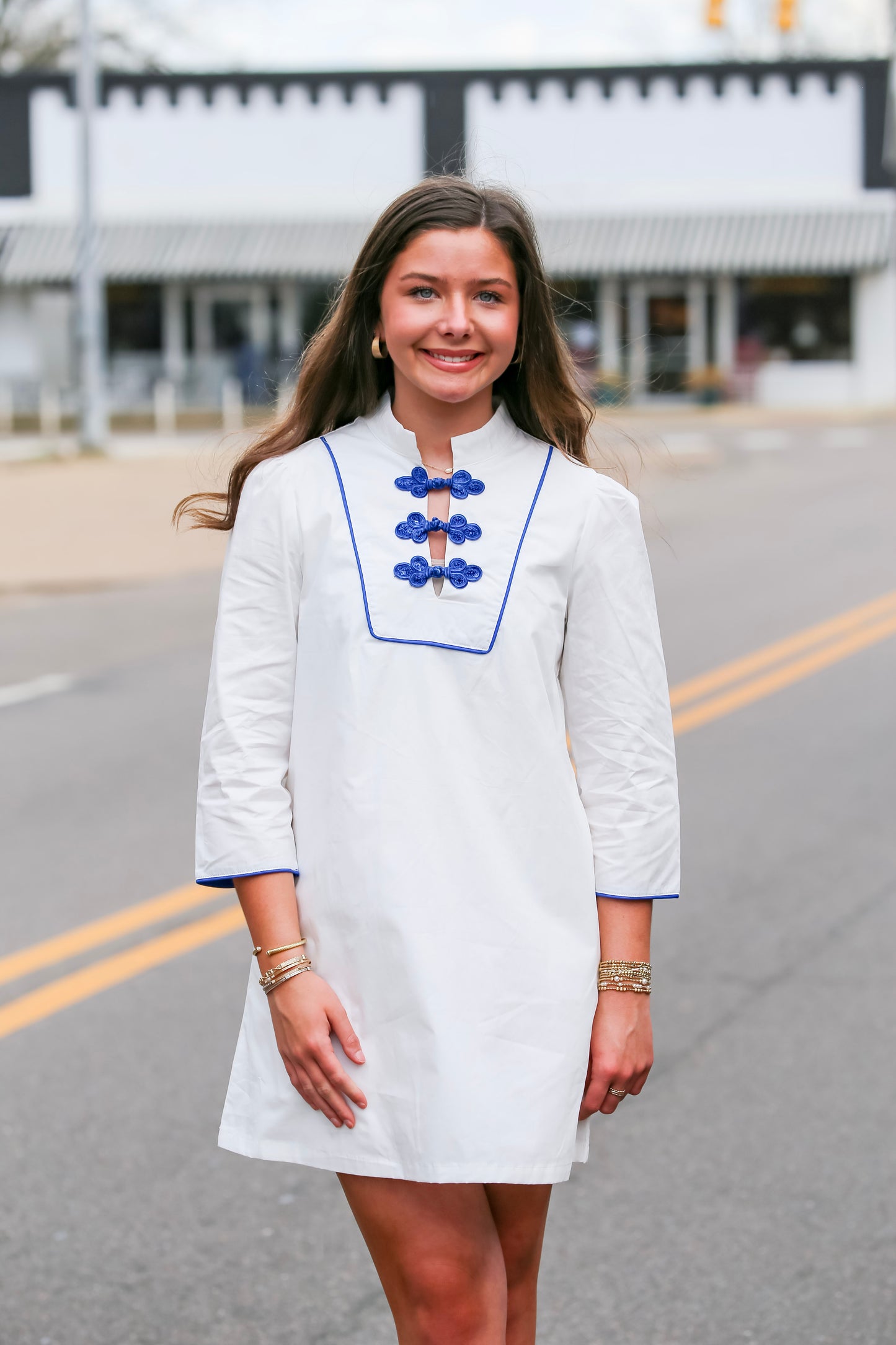 The Clover Charm Dress- White