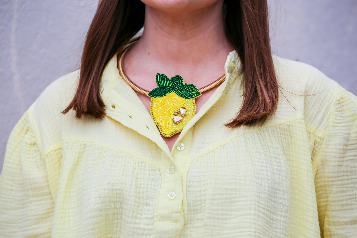 Lemon Necklace (Yellow)