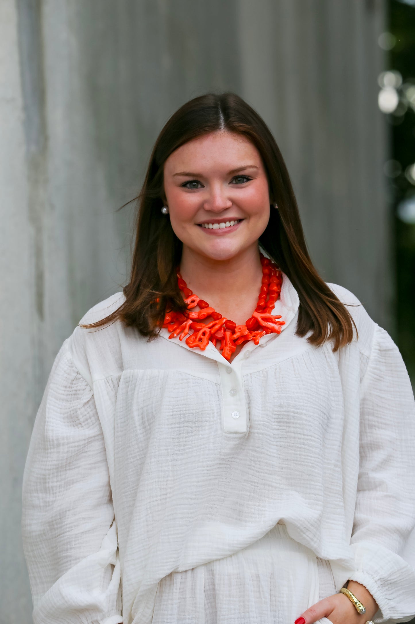 Coral Statement Necklace (Marbled Coral)