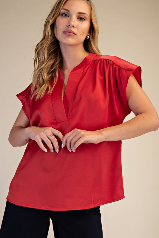 The Monroe Classic Top in Red