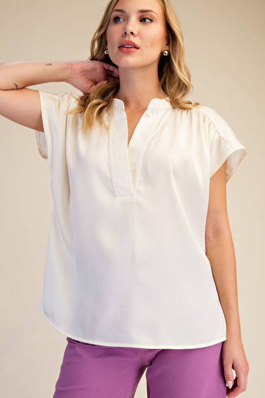 The Monroe Classic Top in Cream