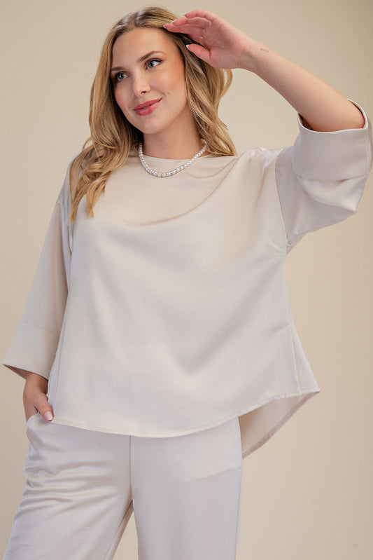 The Elevated Ease Top in Cream