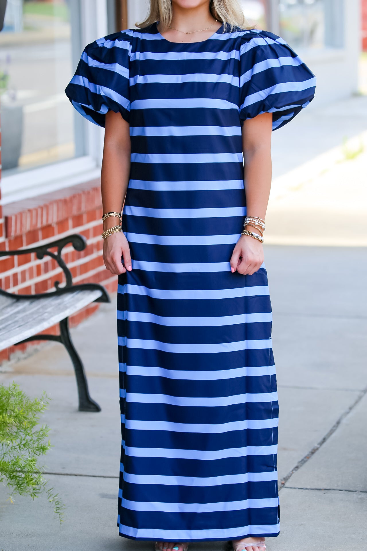Seaside Society Dress in Navy/Blue