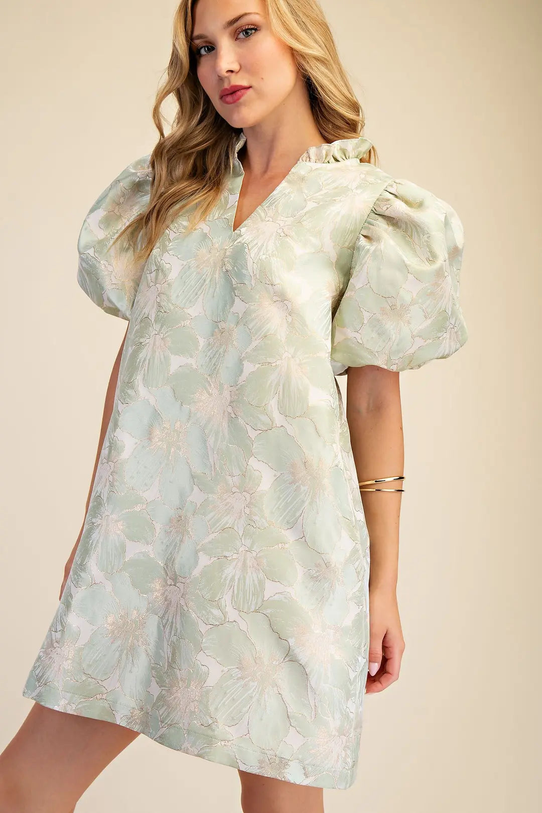 The Everly Bloom Dress-Sage