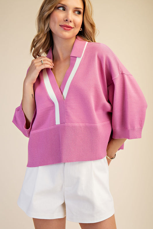 The Modern Prep Knit-Pink