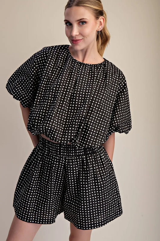Bet Your Dots Top in Black