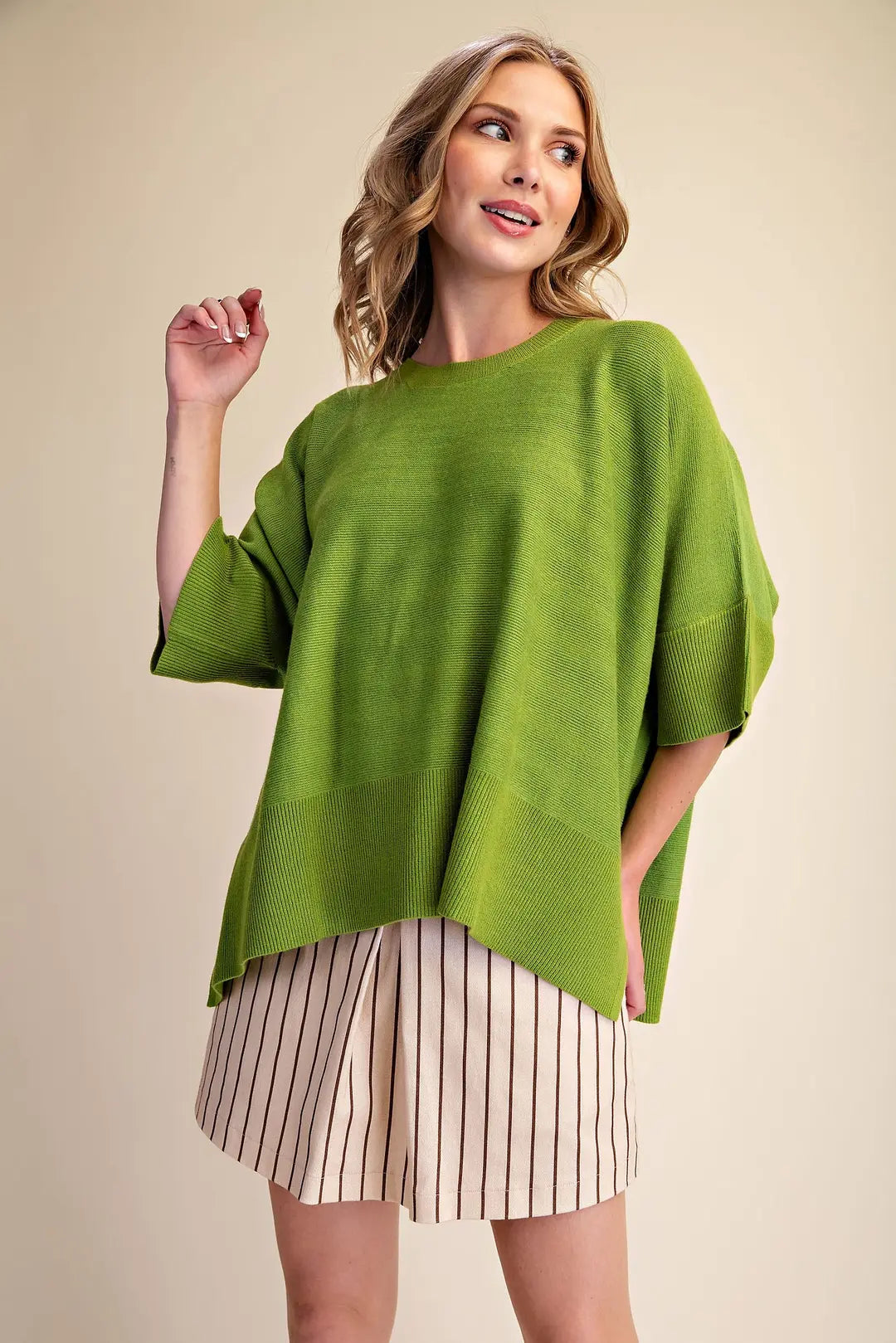 Pullover Oversized Sweater in Green