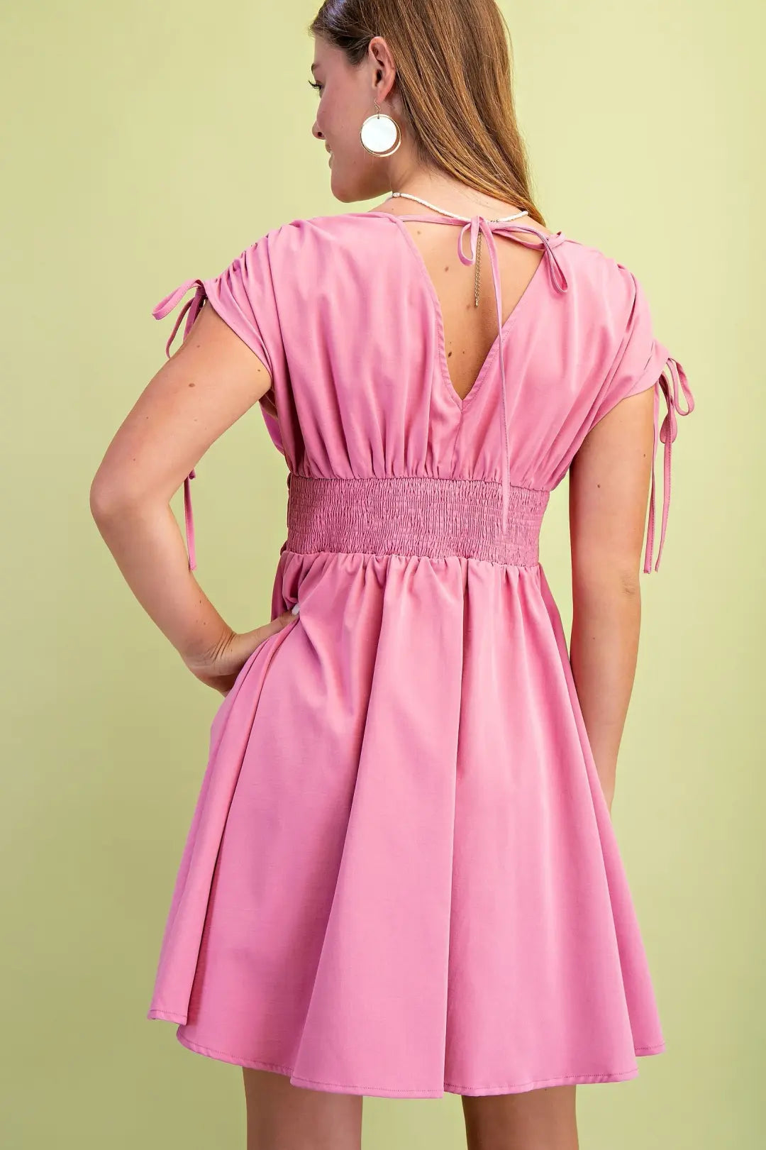Floral Appliqué Dress- Rose