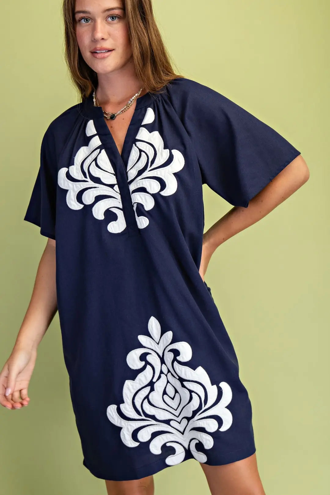 Sea Crest Dress in Navy