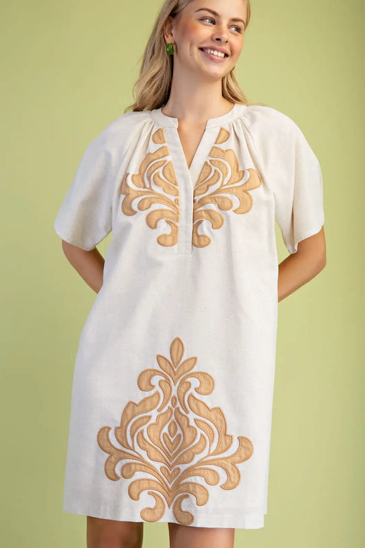 Sea Crest Dress in Oatmeal