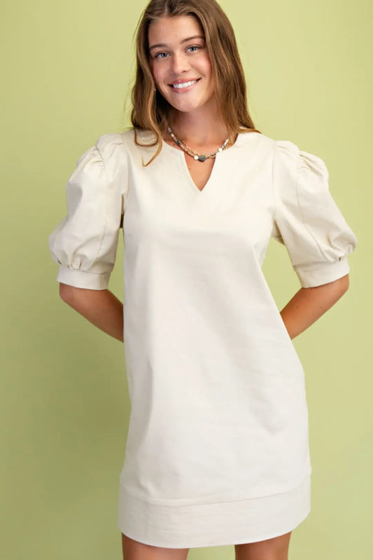 The Harper Dress in Tan