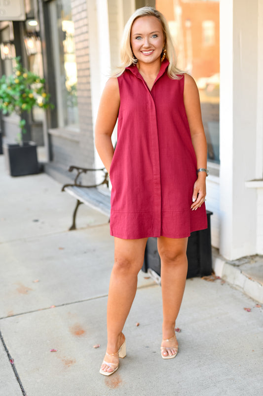 The First-Class Dress in Crimson