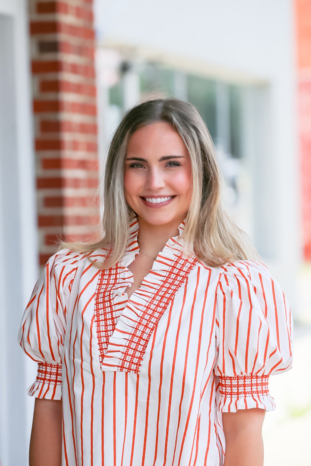 On the Line Dress-Orange