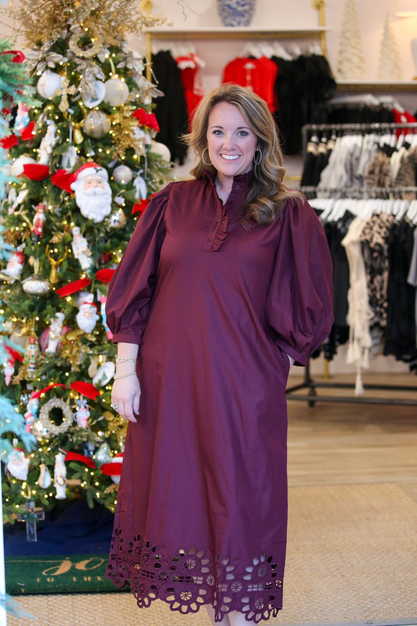 The Maeve Midi in Merlot