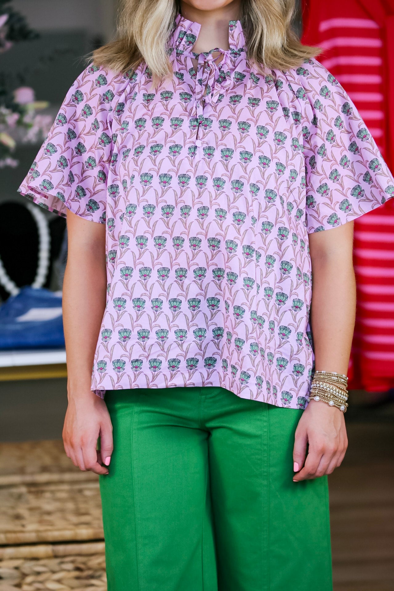 Sweet Grace Floral Top in Pink