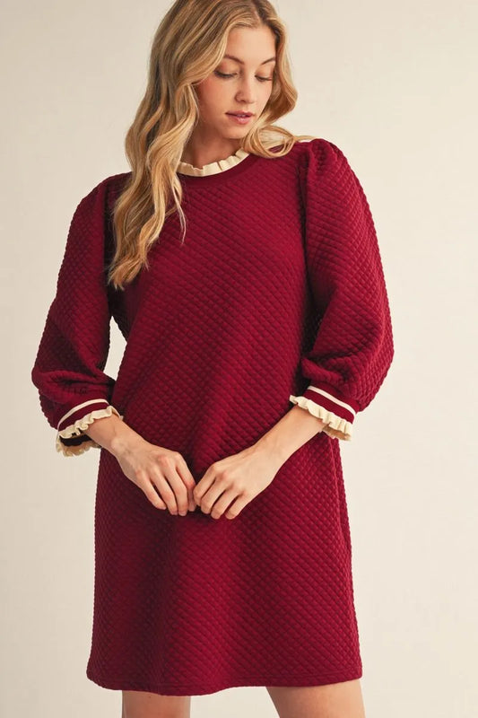 The Classic Darling Dress in Burgundy