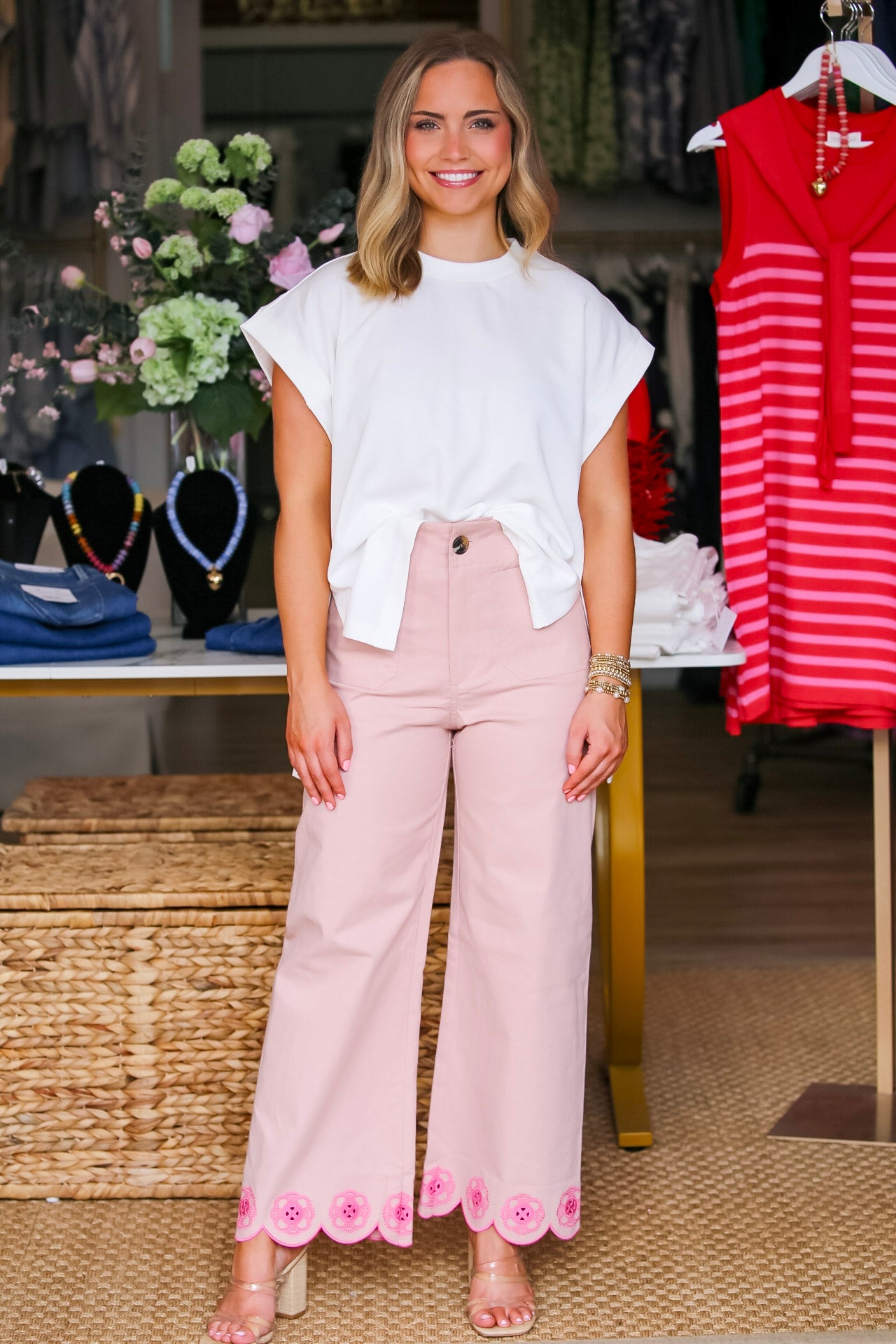 The Caroline Pant in Pink