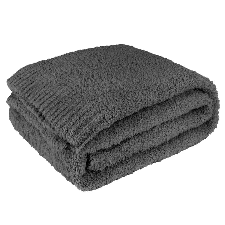 Buttery Soft Fluffy Knit Blanket- 4 Colors