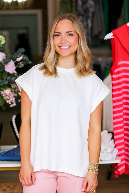 Everyday Pullover Top in Ivory