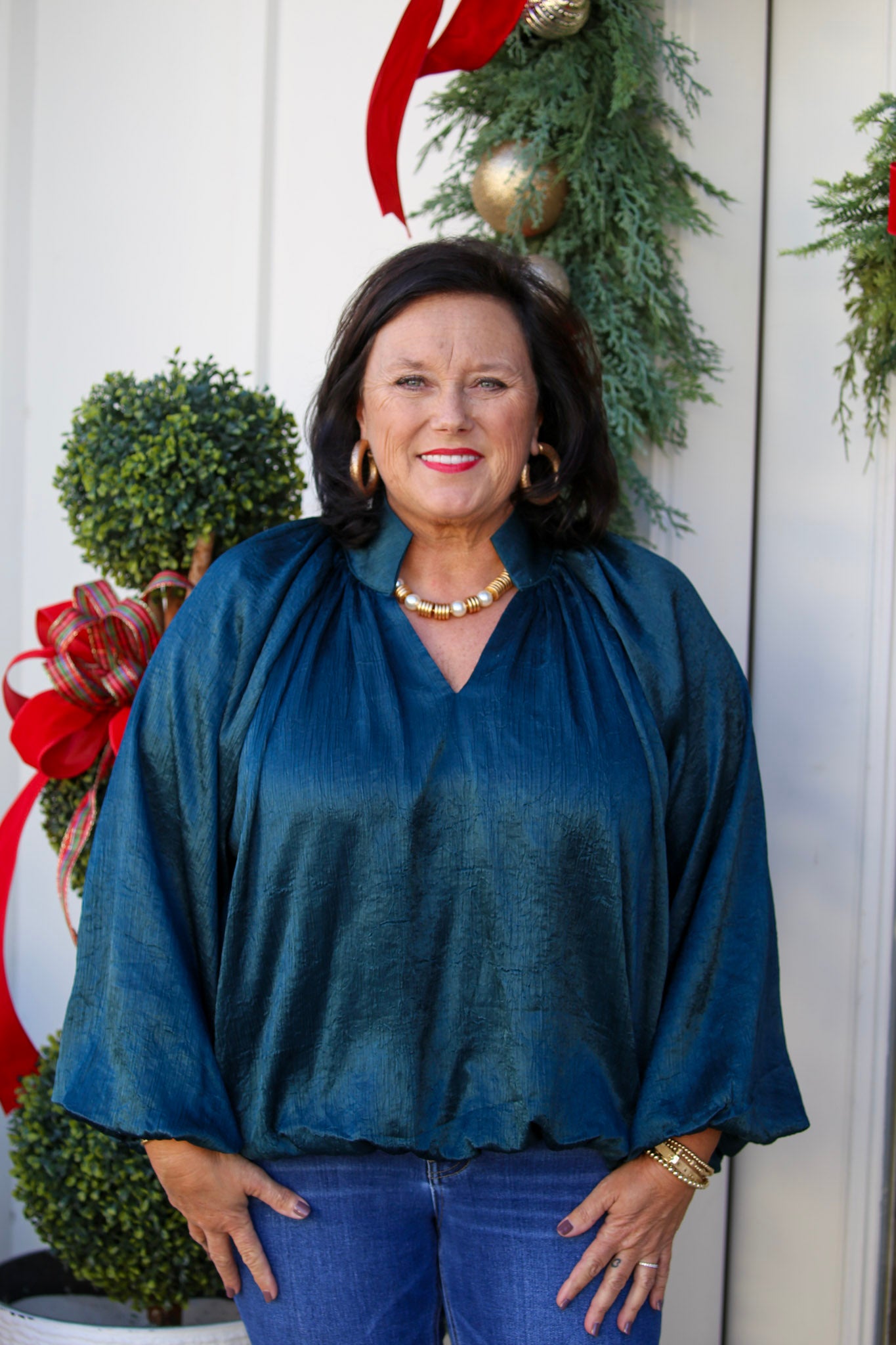 The Colette Blouse in Green